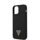 Guess Apple iPhone 12 Mini 2020 (5.4) Metal Triangle hátlapvédő tok fekete (GUHCP12SLSTMBK)