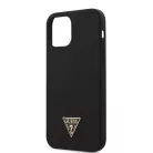 Guess Apple iPhone 12 / 12 Pro 2020 (6.1) Metal Triangle hátlapvédő tok fekete (GUHCP12MLSTMBK)
