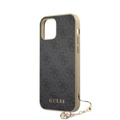   Guess Apple iPhone 12 Mini 2020 (5.4) 4G Charms hátlapvédő tok szürke (GUHCP12SGF4GGR)