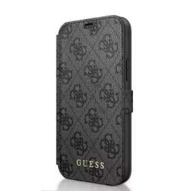   Guess Apple iPhone 12 Mini 2020 (5.4) oldalra nyíló könyv tok szürke (GUFLBKSP12S4GG)