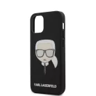 Karl Lagerfeld Apple iPhone 12 Mini 2020 (5.4) Glitter Head hátlapvédő tok fekete (KLHCP12SGLBK)