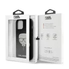 Karl Lagerfeld Apple iPhone 12 Pro Max 2020 (6.7) Glitter Head hátlapvédő tok fekete (KLHCP12LGLBK)