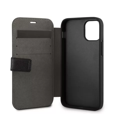 Karl Lagerfeld Apple iPhone 12 Pro Max 2020 (6.7) oldalra nyíló könyv tok fekete (KLFLBKSP12LFKICKC)