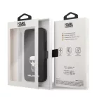 Karl Lagerfeld Apple iPhone 12 Pro Max 2020 (6.7) oldalra nyíló könyv tok fekete (KLFLBKSP12LFKICKC)