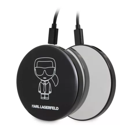 Karl Lagerfeld Apple Airpods Pro szilikon tok fekete külső akkumulátorral (KLBPPBOAPK)