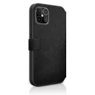 Karl Lagerfeld and Choupette Apple iPhone 12 Pro Max 2020 (6.7) oldalra nyíló könyv tok fekete (KLFLBKP12LSAKICKCBK)