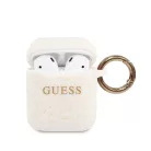 Guess Apple AirPods 1 / 2 szilikon tok fehér (GUACCSILGLWH)