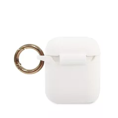 Guess Apple AirPods 1 / 2 szilikon tok fehér (GUACA2LSTLWH)