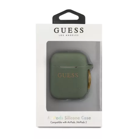 Guess Apple AirPods 1 / 2 szilikon tok khaki (GUACCSILGLKA)
