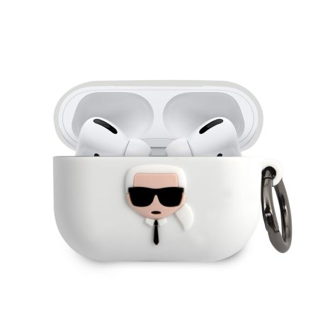 Karl Lagerfeld Apple Airpods Pro szilikon tok fehér (KLACAPSILGLWH)