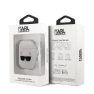 Karl Lagerfeld Choupette Apple AirPods 1/2 szilikon tok fehér (KLACA2SILCHWH)