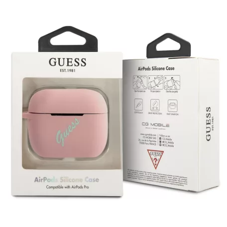 Guess Apple AirPods Pro szilikon tok pink (GUACAPLSVSPG)