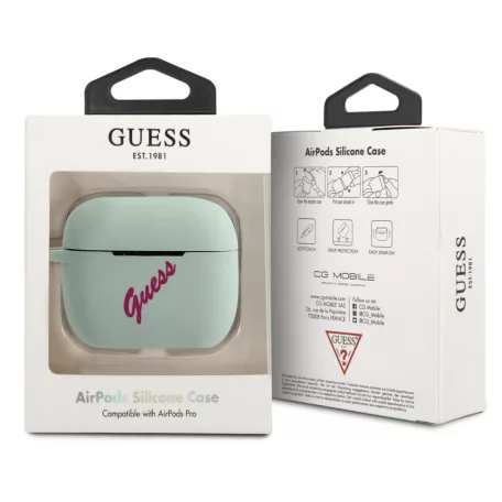Guess Apple AirPods Pro szilikon tok kék (GUACAPLSVSBF)