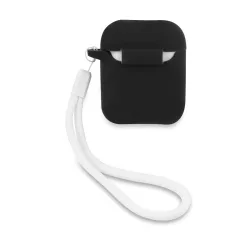 Guess Apple AirPods 1 / 2 szilikon tok fekete (GUACA2LSVSBW)