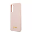 Guess Samsung G990 Galaxy S21 (2021) Metal Logo hátlapvédő tok pink (GUHCS21SLSLMGLP)