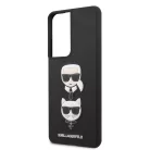 Karl Lagerfeld and Choupette Samsung G998 Galaxy S21 Ultra (2021) hátlapvédő tok fekete (KLHCS21LSAKICKCBK)
