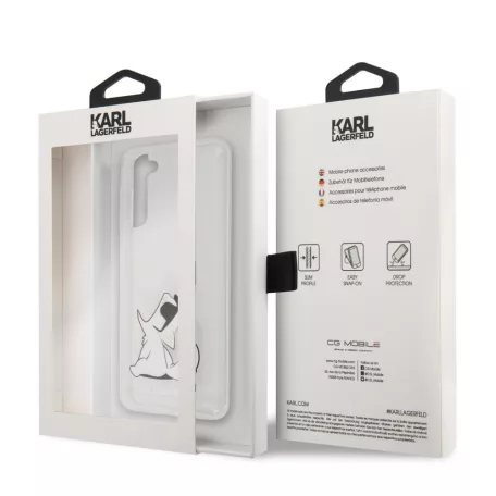 Karl Lagerfeld and Choupette Samsung G995 Galaxy S21 Plus (2021) hátlapvédő tok átlátszó (KLHCS21MCFNRC)