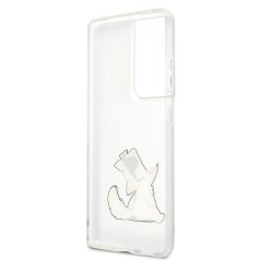   Karl Lagerfeld and Choupette Samsung G998 Galaxy S21 Ultra (2021) hátlapvédő tok átlátszó (KLHCS21LCFNRC)