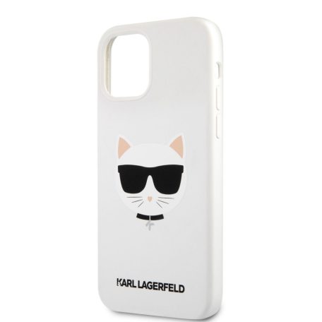 Karl Lagerfeld Choupette Apple iPhone 12 / 12 Pro 2020 (6.1) hátlapvédő tok fehér (KLHCP12MSLCHWH)