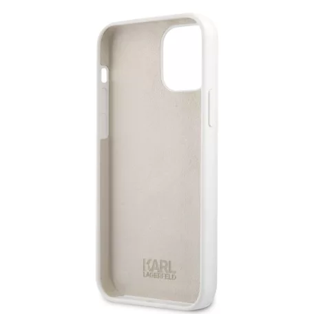Karl Lagerfeld Choupette Apple iPhone 12 / 12 Pro 2020 (6.1) hátlapvédő tok fehér (KLHCP12MSLCHWH)