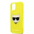 Karl Lagerfeld TPU Choupette Apple iPhone 12 / 12 Pro 2020 (6.1) hátlapvédő tok Fluo Yellow (KLHCP12MCHTRY)