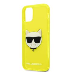   Karl Lagerfeld TPU Choupette Apple iPhone 12 / 12 Pro 2020 (6.1) hátlapvédő tok Fluo Yellow (KLHCP12MCHTRY)