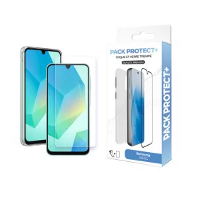   Moxie Pack Protect+ Samsung A166 Galaxy A16 5G átlátszó vékony szilikon tok előlapi üvegfóliával