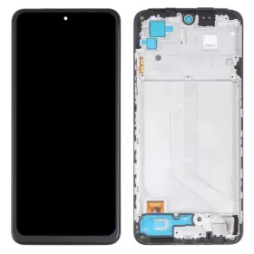   Xiaomi Redmi Note 10 4G/ Note 10S fekete LCD kijelző érintővel és kerettel (TFT)