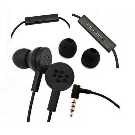 BlackBerry HDW-61938-001 fekete 3,5mm jack gyári sztereo headset