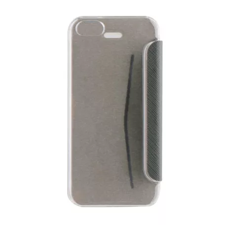 Xqisit Flap Cover Apple iPhone 5G/5S/SE oldalra nyíló mágneses tok átlátszó hátlappal