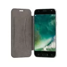 Xqisit Flap Cover Samsung J330 Galaxy J3 (2017) oldalra nyíló mágneses tok átlátszó hátlappal