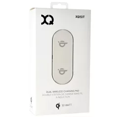   Xqisit Dual Pad vezeték nélküli dupla fehér töltőpad 32W