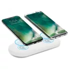 Xqisit Dual Pad vezeték nélküli dupla fehér töltőpad 32W
