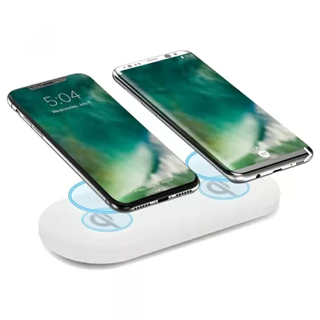 Xqisit Dual Pad vezeték nélküli dupla fehér töltőpad 32W