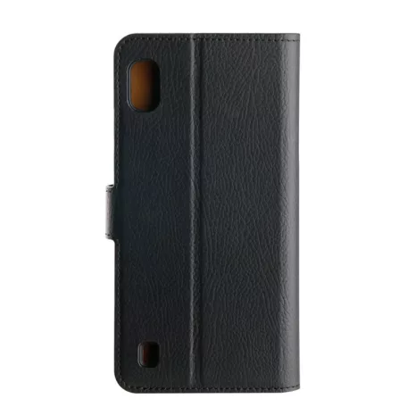 Xqisit Slim Wallet Selection Xiaomi Redmi Note 9 oldalra nyíló mágneses bőrhatású könyv tok szilikon belsővel fekete