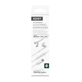   Xqisit fehér sztereo headset lightning csatlakozóval MFI tanúsítvánnyal