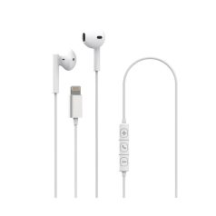  Xqisit fehér sztereo headset lightning csatlakozóval MFI tanúsítvánnyal