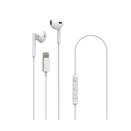 Xqisit fehér sztereo headset lightning csatlakozóval MFI tanúsítvánnyal