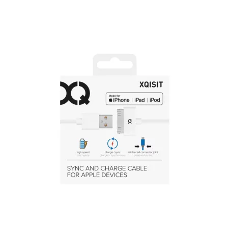 Xqisit Apple iPhone 3G/3GS/4G/4S/iPad/iPod 1M USB (Apa) - Apple 30-Pin utángyártott adatkábel