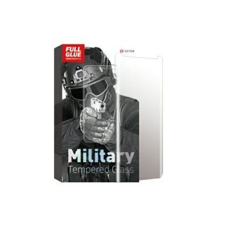 Editor Military Full Glue Apple iPhone XR / iPhone 11 (6.1) 10D hajlított előlapi üvegfólia fekete