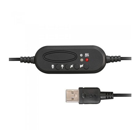 Astrum HS760 Call center USB headphone with flexible noise-isolating microphone and soft leather earcups