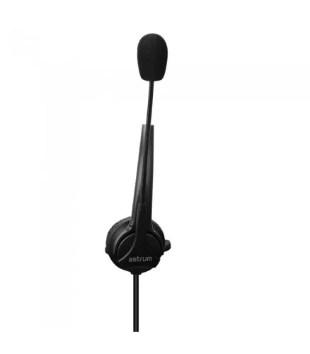 Astrum HS760 Call center USB fejhallgató állítható zajszűrős mikrofonnal, bőr fülpárnákkal