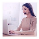 Astrum HS760 Call center USB headphone with flexible noise-isolating microphone and soft leather earcups