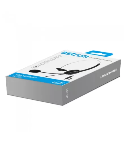 Astrum HS760 Call center USB fejhallgató állítható zajszűrős mikrofonnal, bőr fülpárnákkal