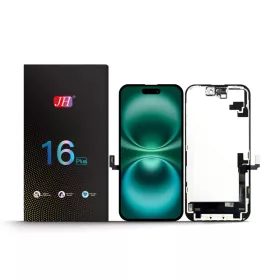   JH Apple iPhone 16 Plus (6.7) fekete LCD kijelző érintővel (FHD, removable IC)
