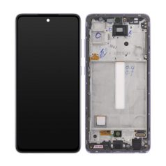   Samsung A528 Galaxy A52s 5G (2020) lila gyári LCD kijelző érintővel és kerettel