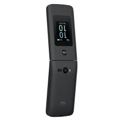   TCL onetouch 4043 (T313D) 4G kinyitható mobiltelefon dokkolóval, kártyafüggetlen, dual SIM, sötétszürke