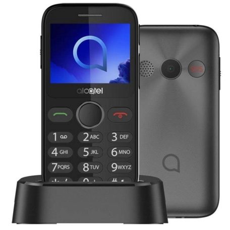 Alcatel 2020X nagygombos kártyafüggetlen mobiltelefon vészhívóval szürke