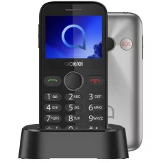   Alcatel 2020X nagygombos kártyafüggetlen mobiltelefon vészhívóval ezüst