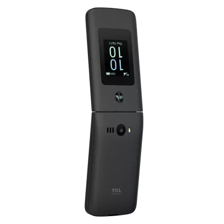 TCL onetouch 4043 (T313D) 4G kinyitható mobiltelefon dokkolóval, kártyafüggetlen, dual SIM, sötétszürke